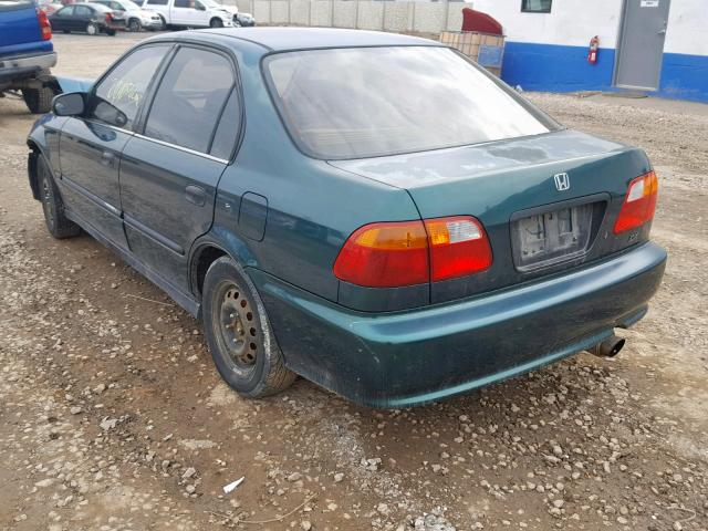 JHMEJ6628YS004634 - 2000 HONDA CIVIC DX GREEN photo 3