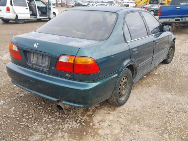 JHMEJ6628YS004634 - 2000 HONDA CIVIC DX GREEN photo 4