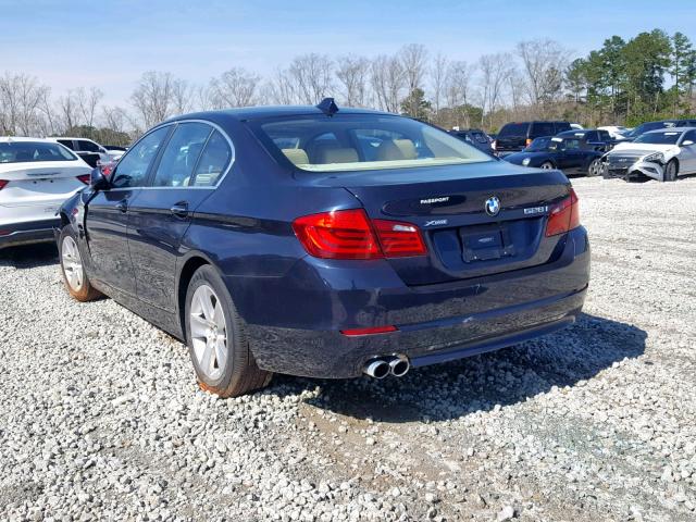 WBAXH5C54DD113893 - 2013 BMW 528 XI BLUE photo 3