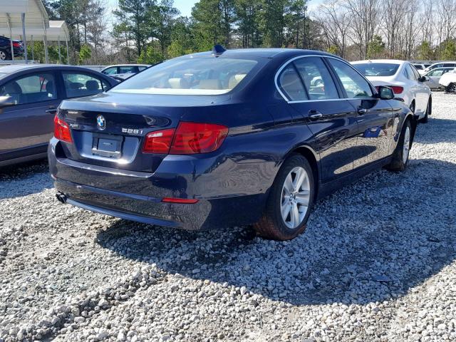 WBAXH5C54DD113893 - 2013 BMW 528 XI BLUE photo 4