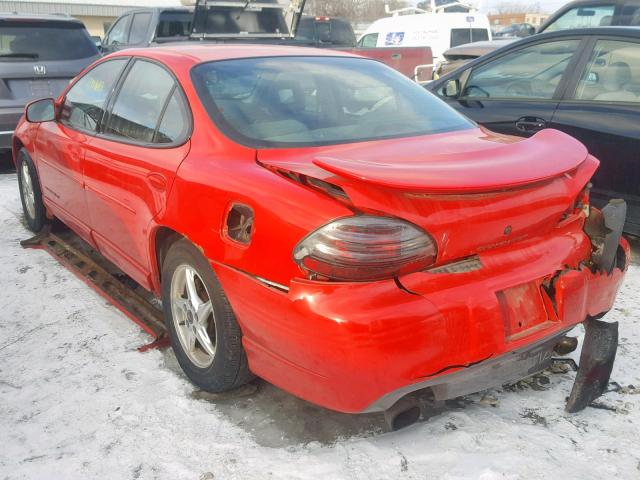 1G2WP52K21F262736 - 2001 PONTIAC GRAND PRIX RED photo 3