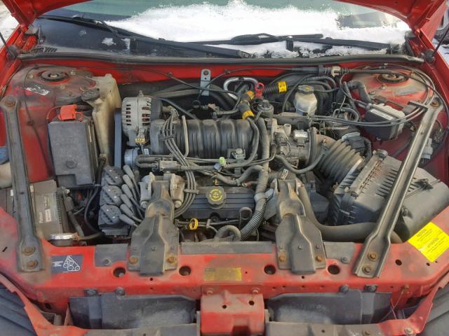1G2WP52K21F262736 - 2001 PONTIAC GRAND PRIX RED photo 7