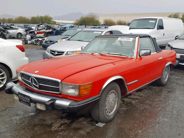 WDBBA45A3BB001275 - 1981 MERCEDES-BENZ 380 SL RED photo 2