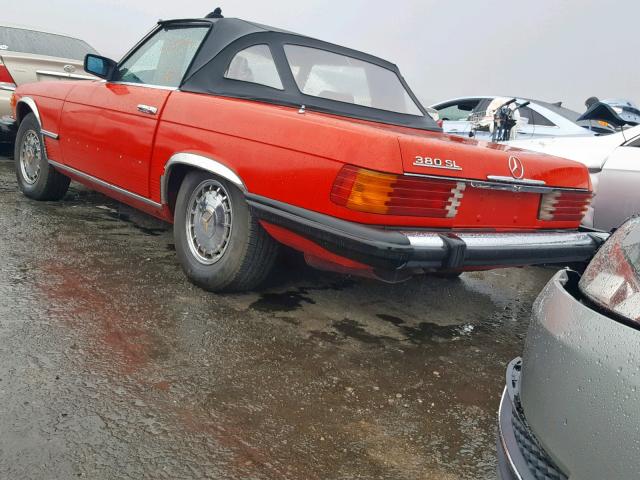 WDBBA45A3BB001275 - 1981 MERCEDES-BENZ 380 SL RED photo 3