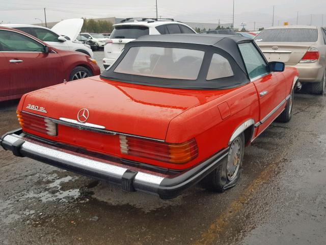 WDBBA45A3BB001275 - 1981 MERCEDES-BENZ 380 SL RED photo 4