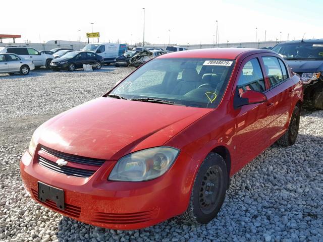 1G1AT58H997125739 - 2009 CHEVROLET COBALT LT RED photo 2