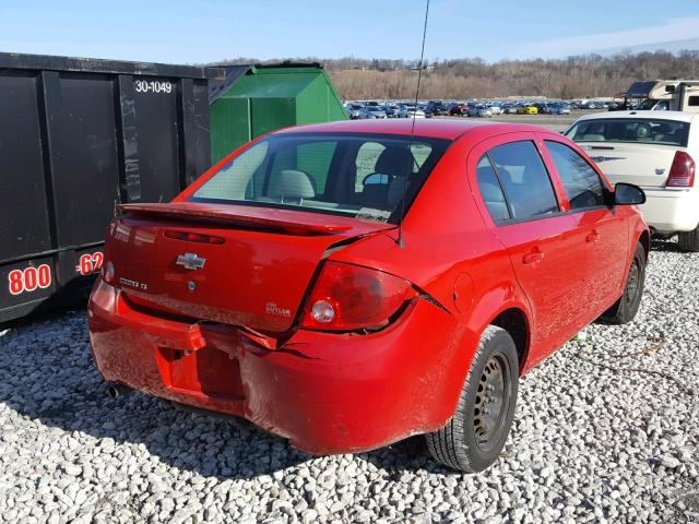 1G1AT58H997125739 - 2009 CHEVROLET COBALT LT RED photo 4