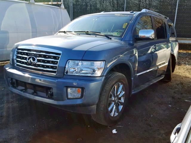 5N3AA08C48N907853 - 2008 INFINITI QX56 BLUE photo 2