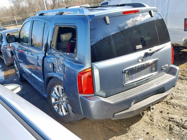 5N3AA08C48N907853 - 2008 INFINITI QX56 BLUE photo 3