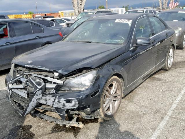 WDDGF4HBXDR283881 - 2013 MERCEDES-BENZ C 250 BLACK photo 2