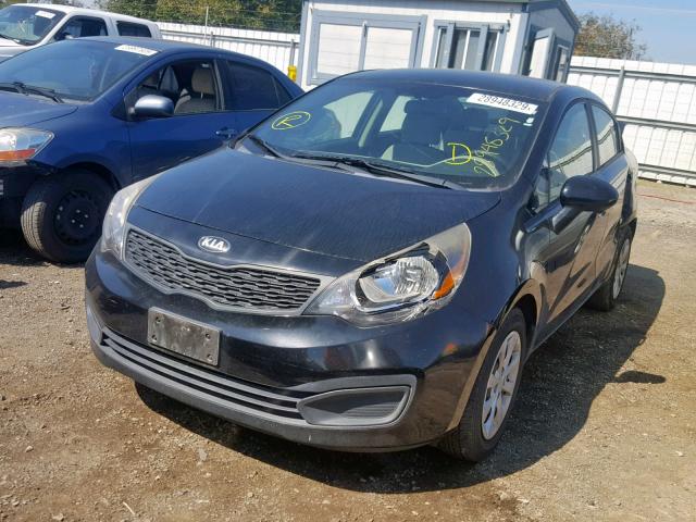 KNADM4A35D6247388 - 2013 KIA RIO LX BLACK photo 2