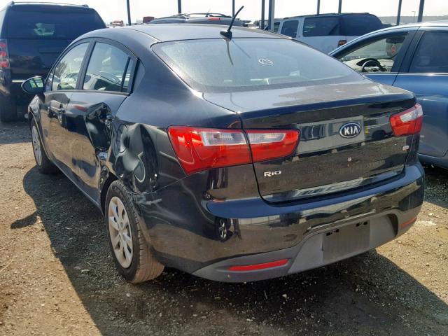 KNADM4A35D6247388 - 2013 KIA RIO LX BLACK photo 3