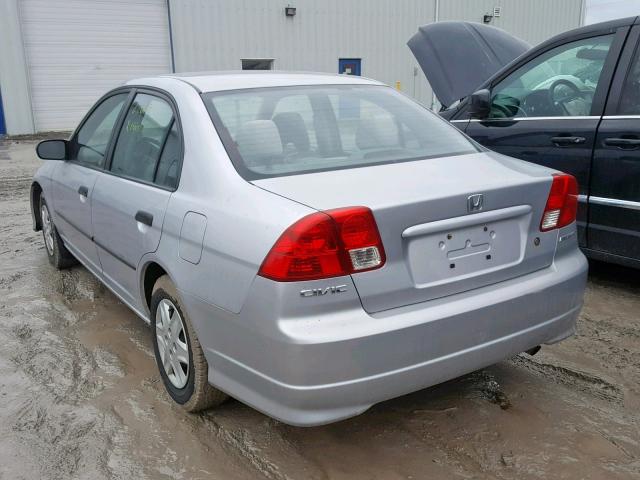 2HGES16355H042126 - 2005 HONDA CIVIC DX V SILVER photo 3