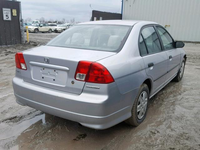 2HGES16355H042126 - 2005 HONDA CIVIC DX V SILVER photo 4