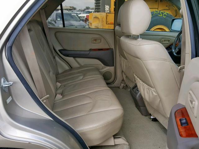 JT6GF10U6X0031521 - 1999 LEXUS RX 300 TAN photo 6