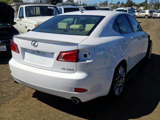 JTHBE5C23C5029938 - 2012 LEXUS IS 350 WHITE photo 4