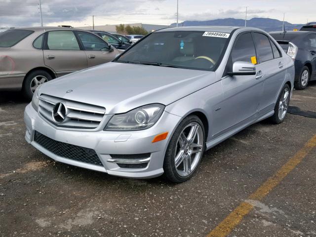 WDDGF4HB0CR235529 - 2012 MERCEDES-BENZ C 250 SILVER photo 2