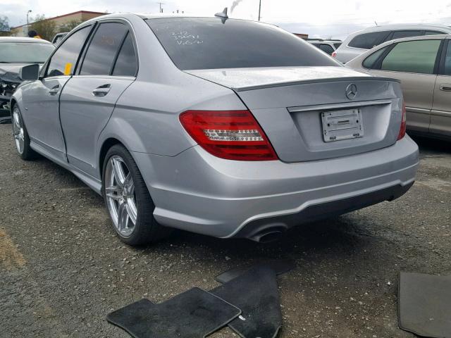 WDDGF4HB0CR235529 - 2012 MERCEDES-BENZ C 250 SILVER photo 3