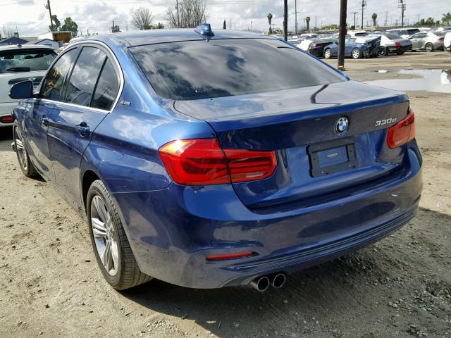 WBA8E1C52HK479973 - 2017 BMW 330E BLUE photo 3