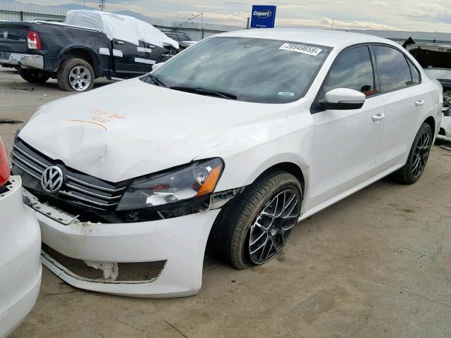 1VWAP7A35DC116524 - 2013 VOLKSWAGEN PASSAT S WHITE photo 2