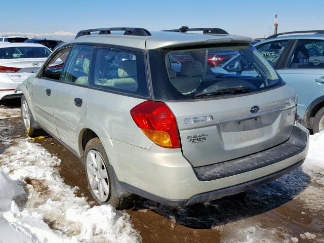 4S4BP61C877326481 - 2007 SUBARU LEGACY OUT GOLD photo 3