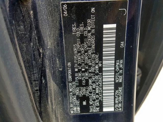 JTLKT324164084014 - 2006 TOYOTA SCION XB 蓝色 照片 10