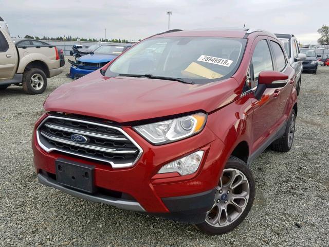 MAJ6P1WL7JC177602 - 2018 FORD ECOSPORT T RED photo 2