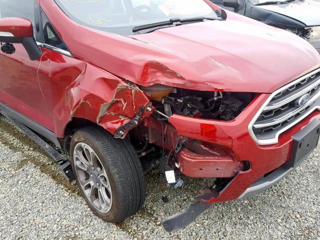 MAJ6P1WL7JC177602 - 2018 FORD ECOSPORT T RED photo 9