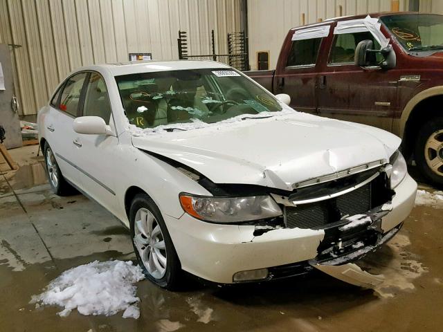 KMHFC46F46A051035 - 2006 HYUNDAI AZERA SE WHITE photo 1