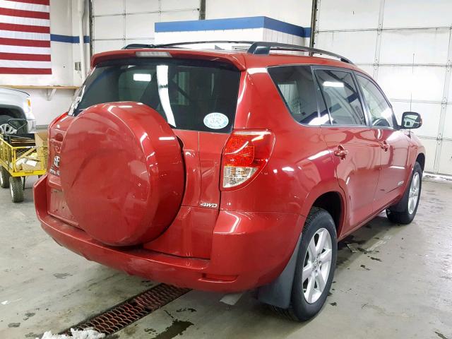 JTMBK31V185068319 - 2008 TOYOTA RAV4 LIMIT RED photo 4