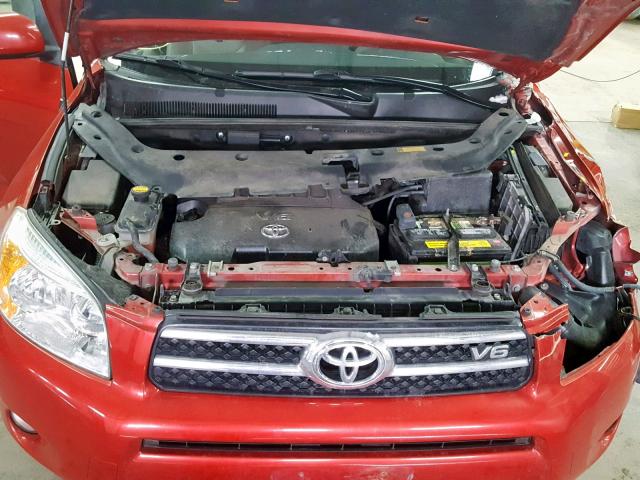 JTMBK31V185068319 - 2008 TOYOTA RAV4 LIMIT RED photo 7