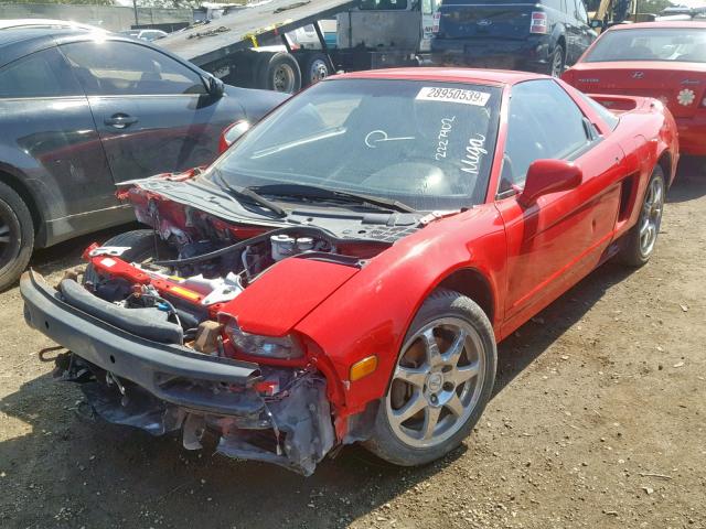 JH4NA1180ST000352 - 1995 ACURA NSX T RED photo 2