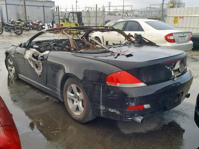 WBAEK73415B261220 - 2005 BMW 645 CI AUT BLACK photo 3