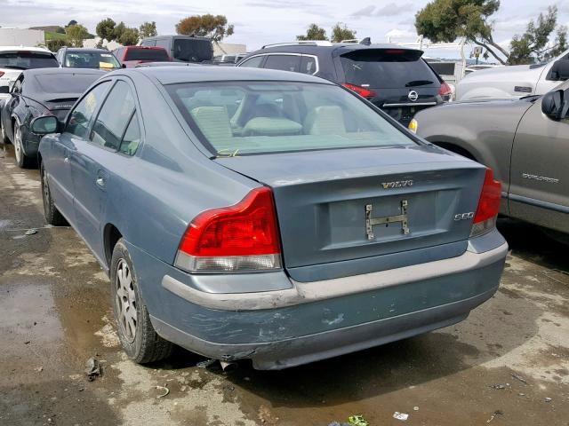 YV1RS61R522111758 - 2002 VOLVO S60 BLUE photo 3