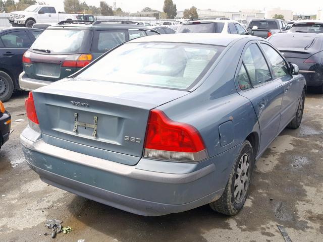 YV1RS61R522111758 - 2002 VOLVO S60 BLUE photo 4