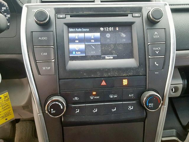 4T4BF1FK8GR582021 - 2016 TOYOTA CAMRY LE GRAY photo 9