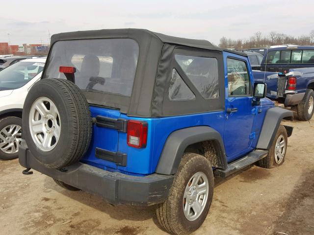 1C4AJWAG1FL608567 - 2015 JEEP WRANGLER S BLUE photo 4