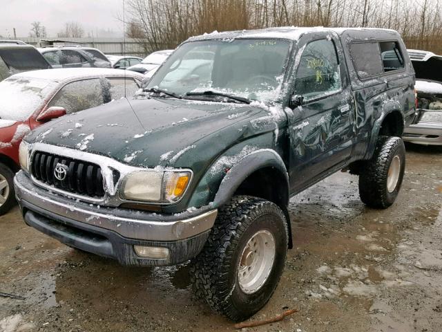 5TEPM62N41Z750436 - 2001 TOYOTA TACOMA GREEN photo 2