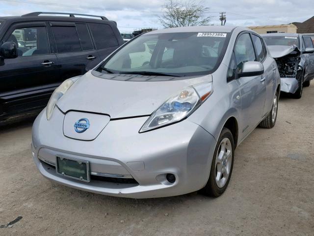 JN1AZ0CP0BT001124 - 2011 NISSAN LEAF SV GRAY photo 2