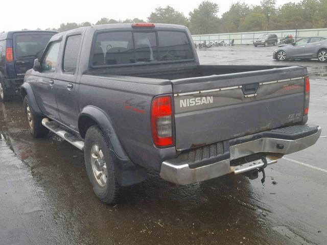 1N6ED27Y6YC431550 - 2000 NISSAN FRONTIER C GRAY photo 3