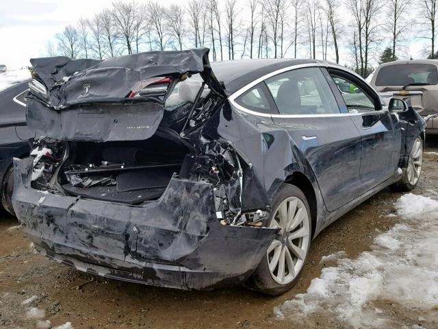 5YJ3E1EB6JF116451 - 2018 TESLA MODEL 3 BLACK photo 4