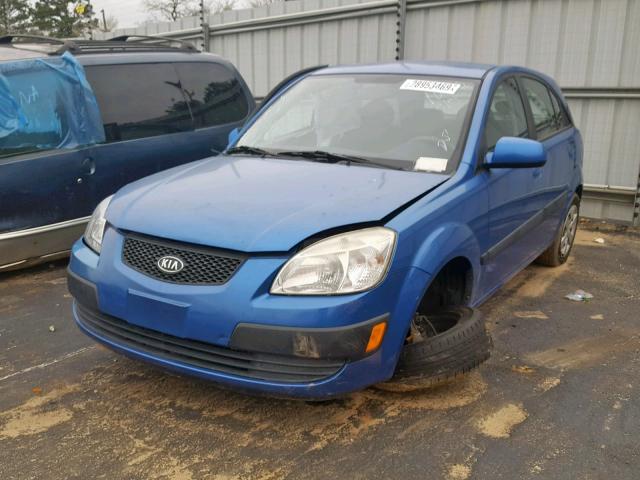 KNADE243396544258 - 2009 KIA RIO 5 SX BLUE photo 2