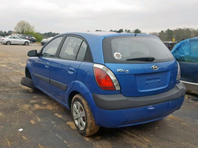 KNADE243396544258 - 2009 KIA RIO 5 SX BLUE photo 3