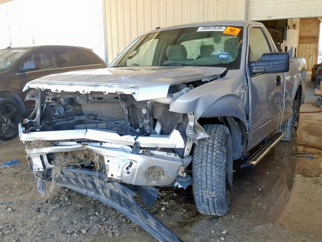 1FTMF1CM7EFB84233 - 2014 FORD F150 SILVER photo 2