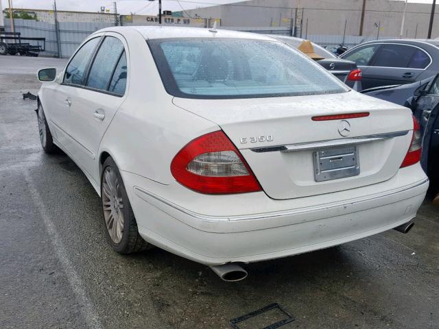 WDBUF56X68B195408 - 2008 MERCEDES-BENZ E 350 WHITE photo 3