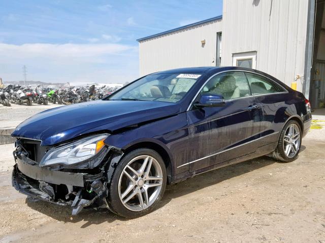 WDDKJ5KB3EF240137 - 2014 MERCEDES-BENZ E 350 BLUE photo 2