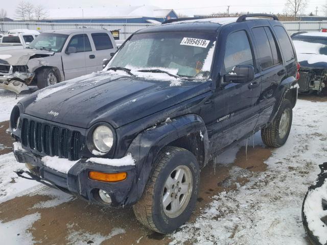 1J4GL58K32W175832 - 2002 JEEP LIBERTY LI BLACK photo 2