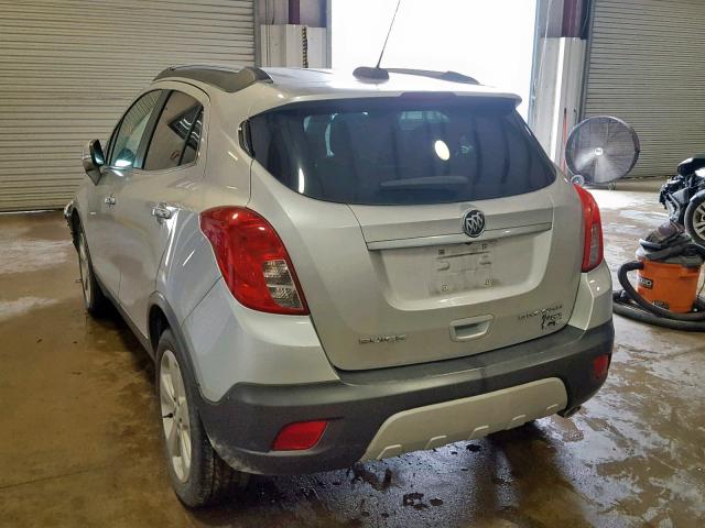 KL4CJASB0GB525969 - 2016 BUICK ENCORE SILVER photo 3