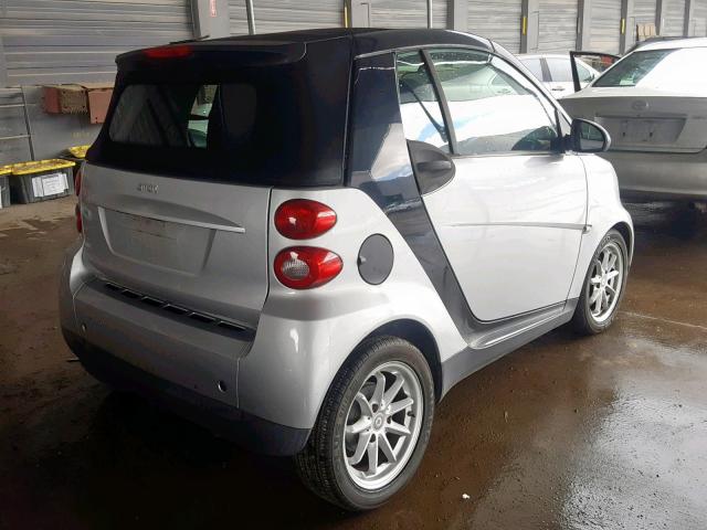 WMEEK31XX8K117857 - 2008 SMART FORTWO PAS 银色 照片 4