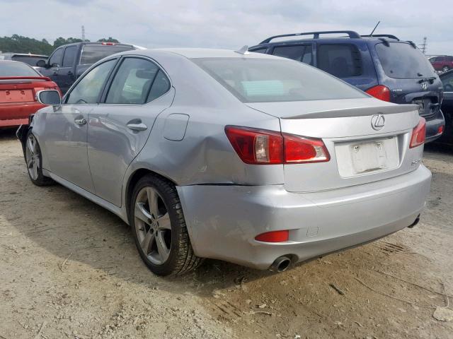 JTHBF5C28B5135314 - 2011 LEXUS IS 250 SILVER photo 3